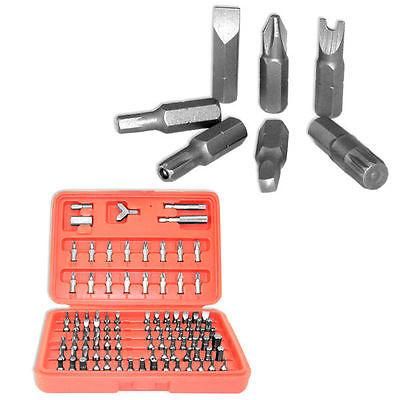 100Pcs 1/4" Torx Hex Torq Security Bit Set Tamper Proof Case Screwdrivers Bits