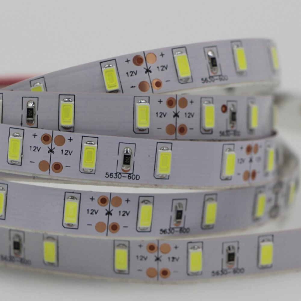 DC12V 5630 5730 5M White 300 600 SMD LED Flexible Strip Light Tape Waterproof 
