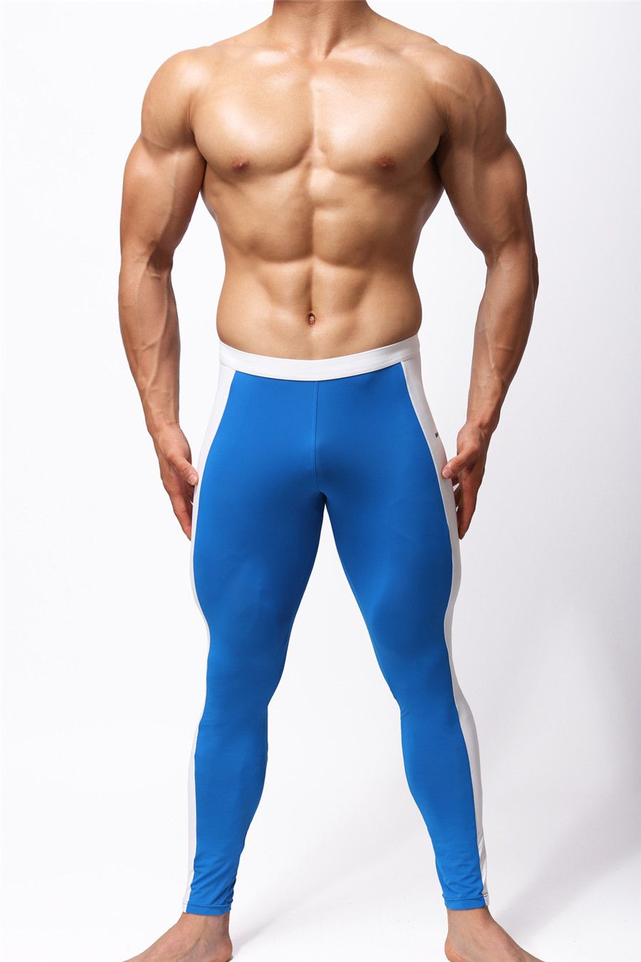 2021 Men Sportswear Fitness Yoga Gym Spandex Trousers Men Stretch Tight