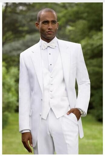 2016 Hot White Wedding Dress Suit For Groom Men Suits Classic Fit
