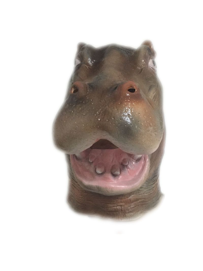 Hippopotamus Latex Mask Full Head Halloween Animal Rubber Masks