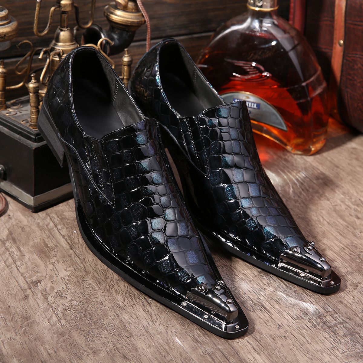 new fashion Men/'s point toe casual party business formal Dress Shoes plus size
