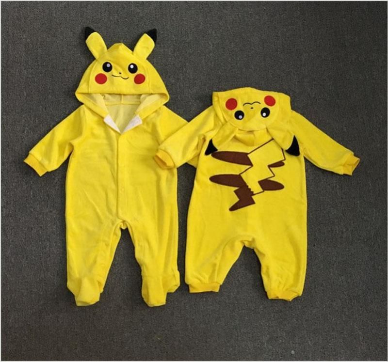 Compre Bebe Empuje Vaya Pikachu Ropa Para Bebes De La Nueva Historieta De Los Ninos Chica Chico Algodon Puro De Manga Larga Con Capucha De Los Mamelucos Ropa De Bebe A 6 7