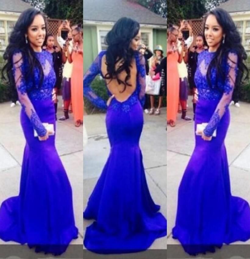 royal blue fitted dress