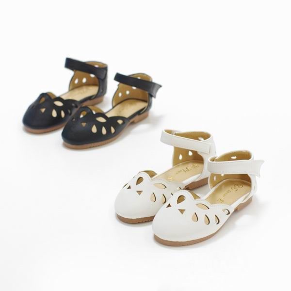 Kids Baby Children Cow Leather Shoes Kids Hollow leather sandals Girls Sandals
