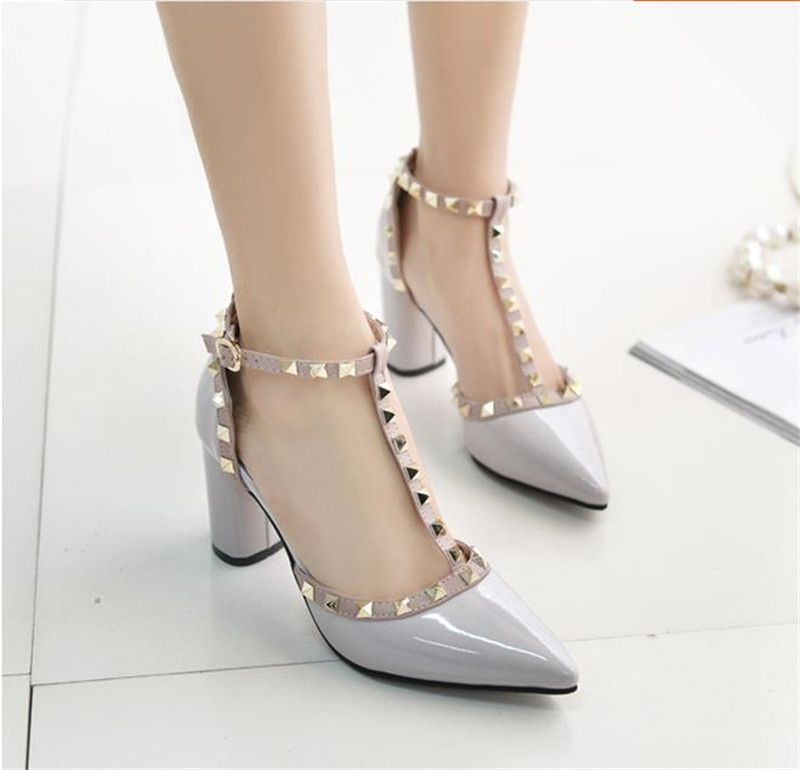 patent leather t strap heels