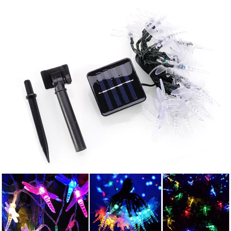 Umlight1688 Solar Christmas Lights 19 7ft 30 Led 8 Modes Solar Dragonfly Fairy String Lights For Xmas Party Decorations Outdoor Solar Lamp C9 Led Christmas Light Strings String Lights Led From Umlight1688 92 47 Dhgate Com