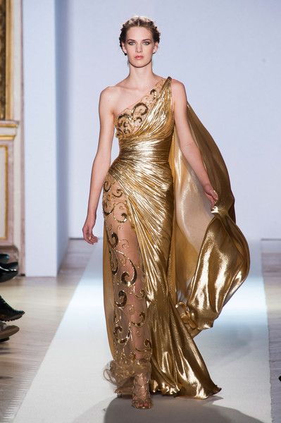gold goddess prom dress
