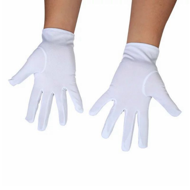 Introducción de bidones guantes de algodón blanco multi propósito ceremonial 3 Acanalado Guantes Blancos 