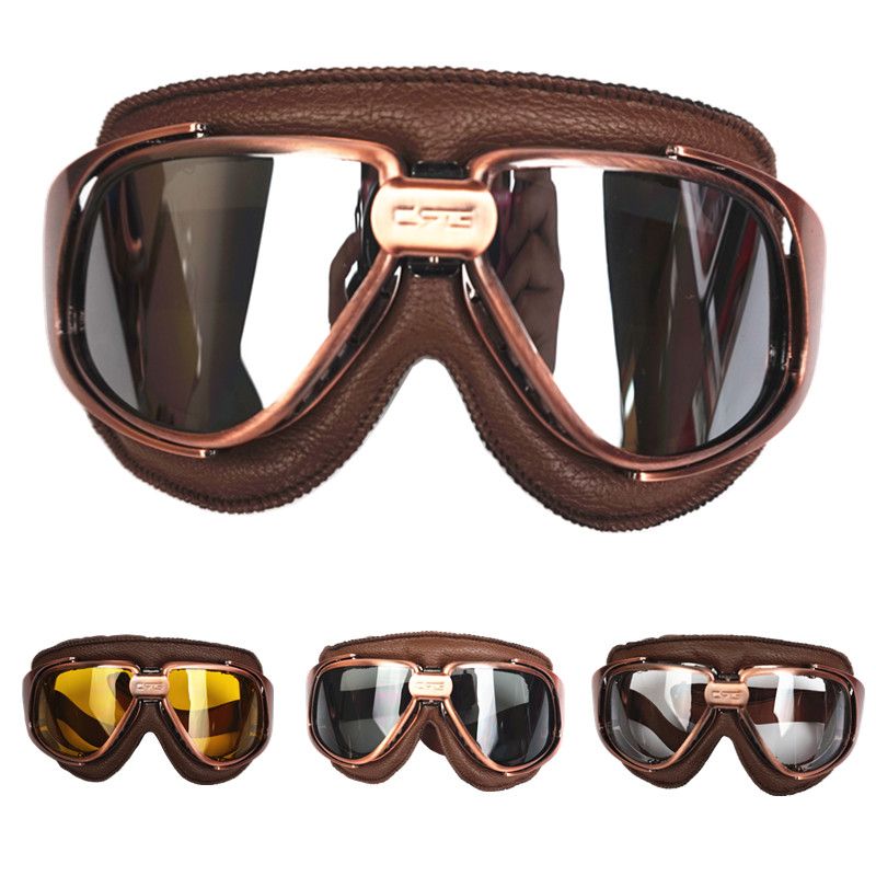 Acquistare Occhiali In Vera Pelle Casco Moto Vintage Harley Retro Casco  Scooter Occhiali Protettivi Occhiali Antivento Maschera Antigas Economico |  Consegna Veloce E Qualità | DHgate Italy