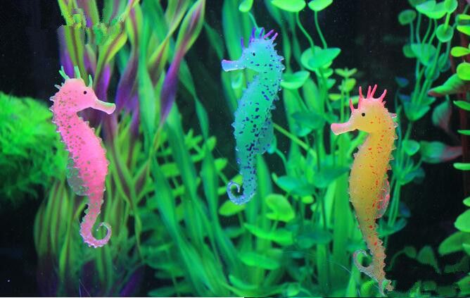 2020 Fashion Hot Environmental And Friendly Luminous Sea Horse Hippocampus Aquarium Silicone Fish Tank Decoration From Dianz 0 83 Dhgate Com