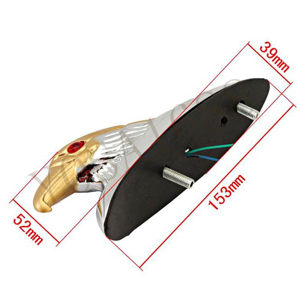 KIMISS Universal Eagle Head Ornament Statue Motorcycle Bike Front Fender Mudguard for Kawasaki//Yamaha//Suzuki//Honda 6mm Bolts Size ATV Dirt Bike