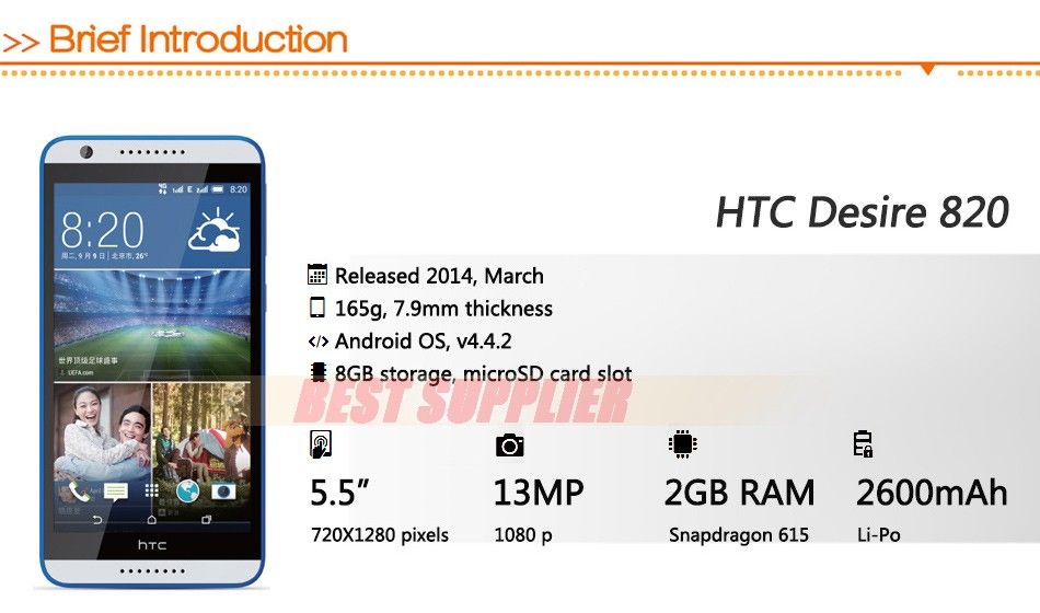 original htc desire 820 dual sim 5 0