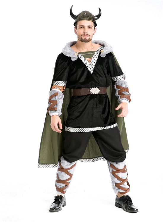 Costume pour adultes vikings fête carnaval costume 