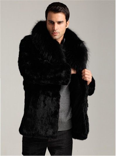 casaco de pele de urso masculino