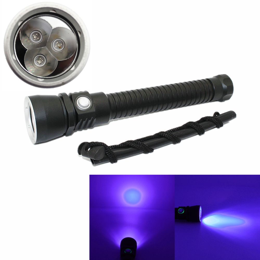 Waterproof Scuba Torch Diving Flashlight UV Light LED Lamp Light Underwater 100M