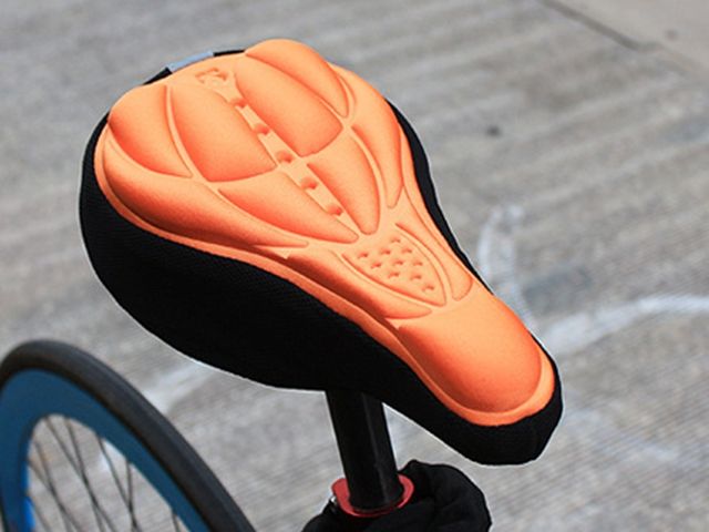 Jorzer 3D sill/ín del Asiento Cubierta de Asiento de Bicicleta de la Esponja Protector para Cubrir la Carretera de monta/ña de la Bici de MTB Naranja