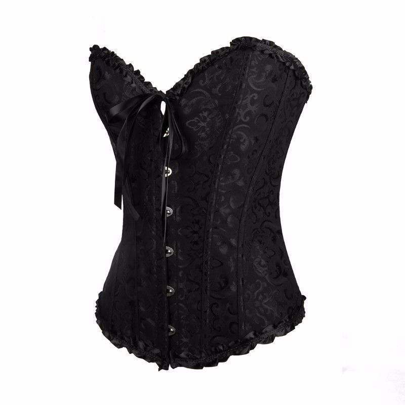 LFFW Broderie Corset Bustier avec Bretelles Gothique
