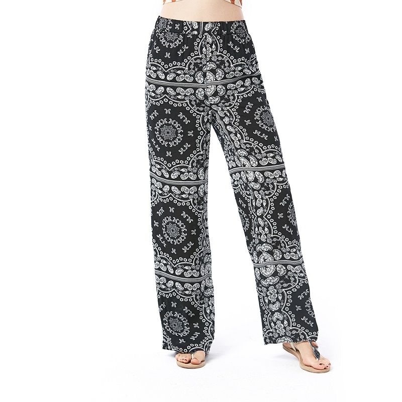 Belleza Jardín Mujeres Verano A Rayas Moda Nueva Ancha De Arranque Super Cómoda Imprimir Rayón Alta Recta Capris Pantalones De 22,36 € | DHgate