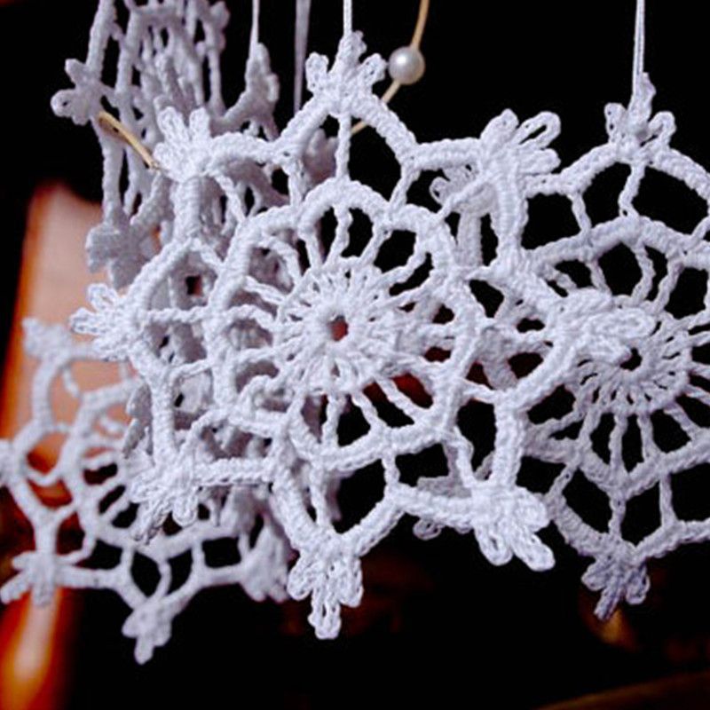 Regali Di Natale Fatti All Uncinetto.Acquista Fiocchi Di Neve Alluncinetto Fatti A Mano Bianco Appeso Ornamenti Albero Di Natale Appeso Decorazioni La Casa Winter Wonderland Regali Di Natale A 7 36 Dal Crochet Doily Dhgate Com