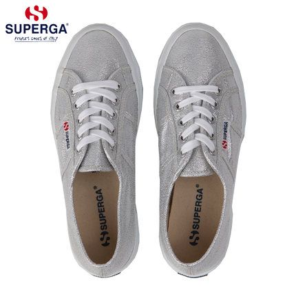 superga sneaker low silver