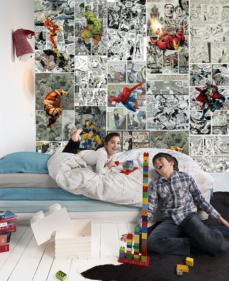 Marvel Comics Wallpaper Wall Mural 3d Wallpaper For Walls Kids