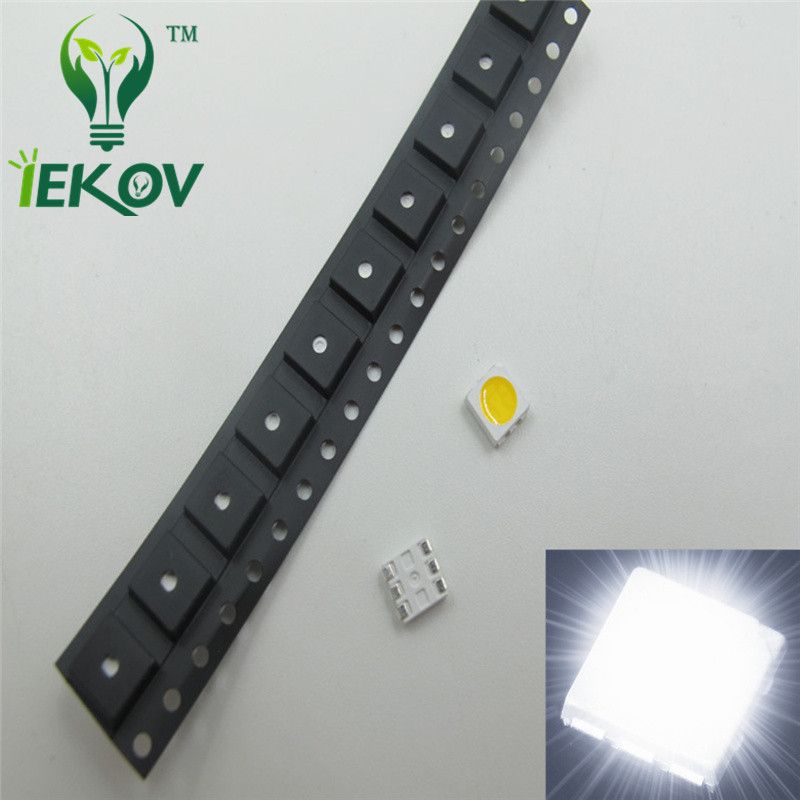 100pcs SMD 5050 Blue LED PLCC-6 3-CHIPS High Power