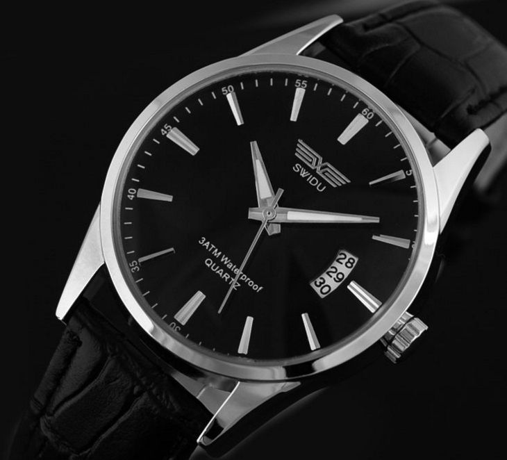 black waterproof watch