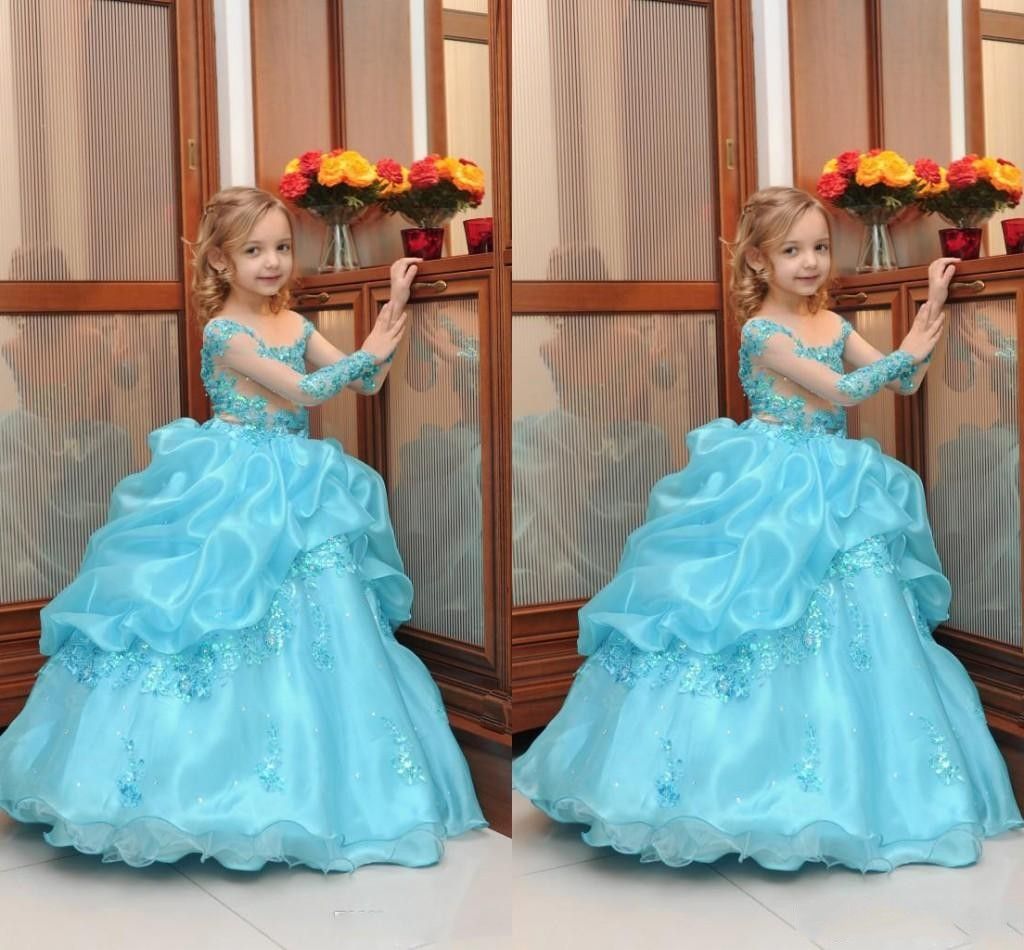 light blue pageant dress