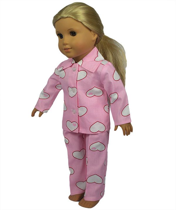 3 pieces Night robe pijamas bata ropa de noche para 18" AG American Doll 