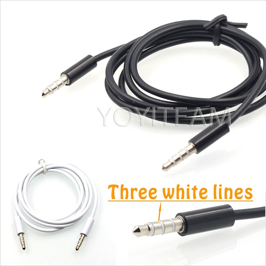 Obsesión Nominación ingresos 3.5mm Aux Cable Three Lines 100cm White And Black For Audio Devices  Smartphone Headset Support Microphone Stereo Sound From  Yoyiteam_accessories, $0.34 | DHgate.Com