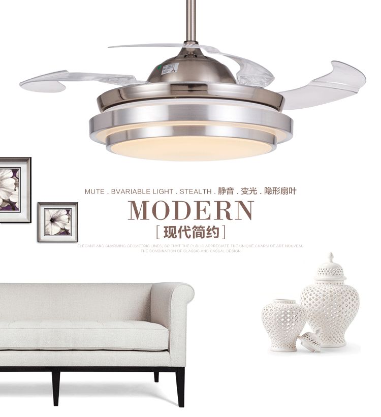 2020 Ultra Quiet Ceiling Fans 110 240V Invisible Blades Ceiling Fans