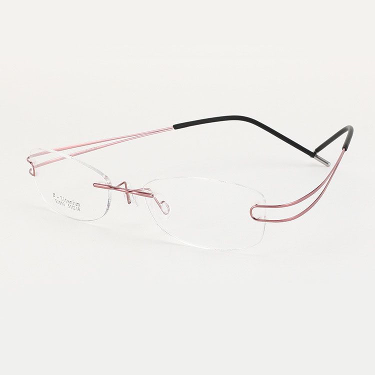 2020 Highest Quality Ultra Light Titanium Glasses Frame Rimless Men