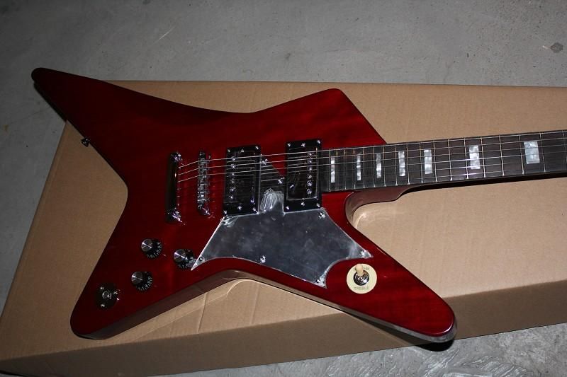 Compra Alta Calidad Custom 27 Fret Rojo Oscuro Llorando Estrella Clásica  Volando V Cabeza Con Forma Especial Guitarra Eléctrica Corea Hardware  Barato | Entrega Rápida Y Calidad | Es.Dhgate