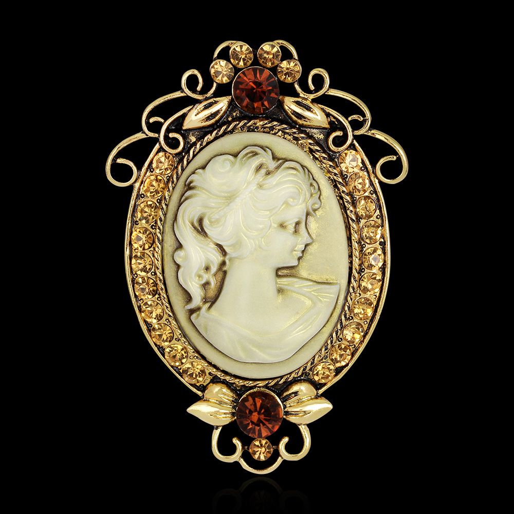 Grosshandel Antike Silber Gold Oval Beauty Queen Cameo Broschen Fur Frauen Kristallblumen Strass Brosche Vintage Schmuck Weihnachtsgeschenk Von Dhfashionshow 0 92 Auf De Dhgate Com Dhgate