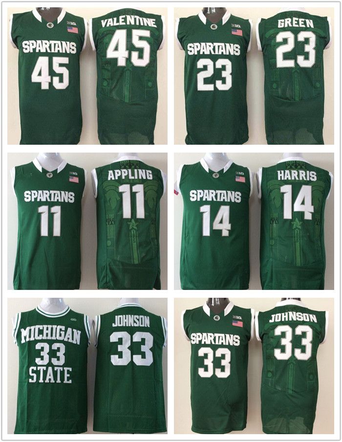 magic johnson spartans jersey
