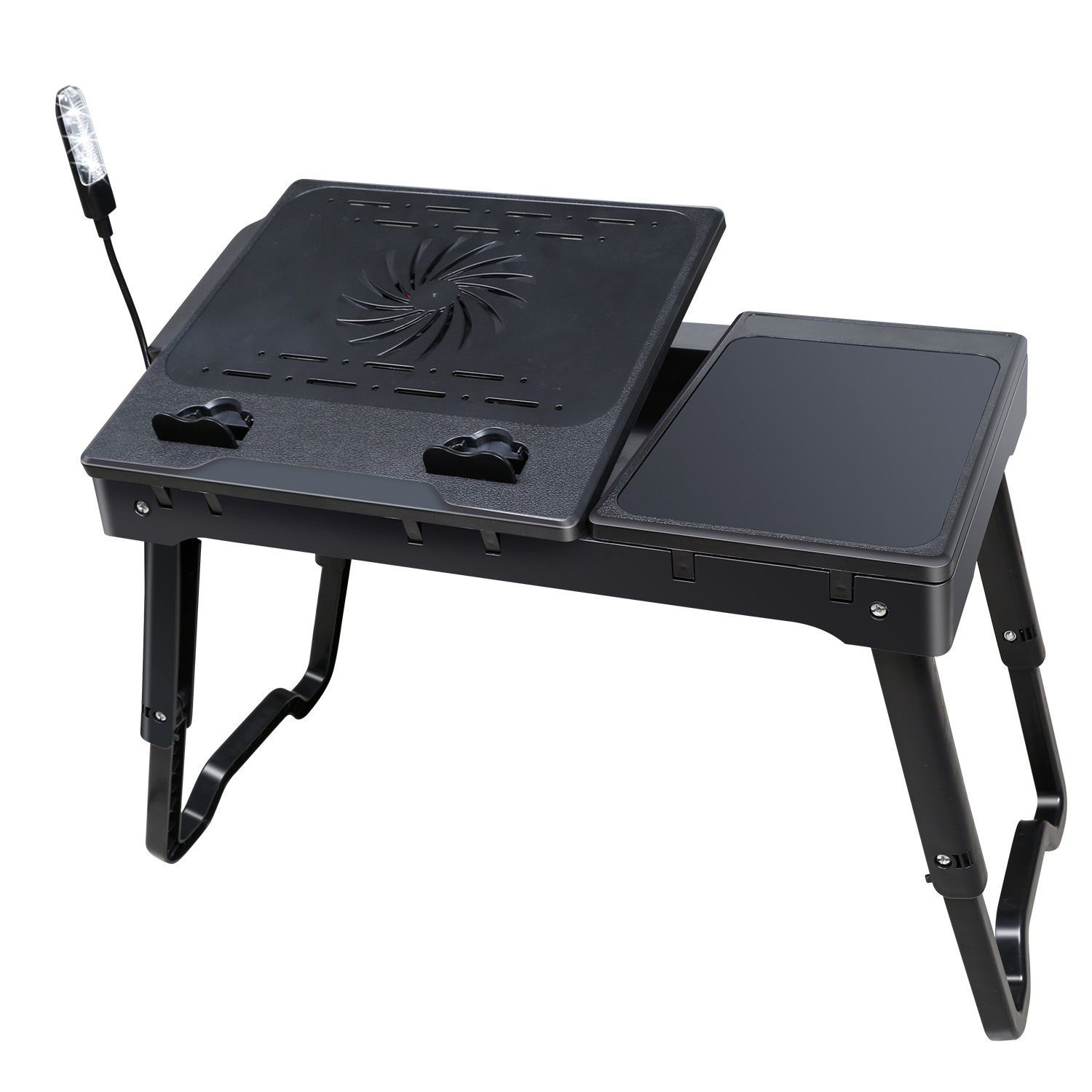 2019 Foldable Laptop Table Tray Desk Cooling Fan Tablet Desk
