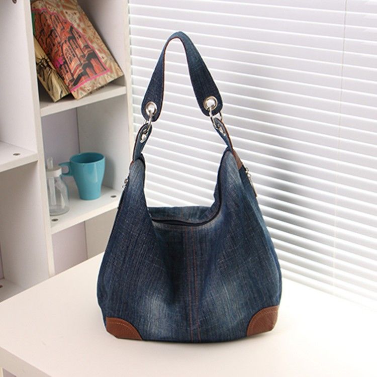 Large Denim Ladies Handbags Women Bag Big Hobo Purses And Hand Bags ...