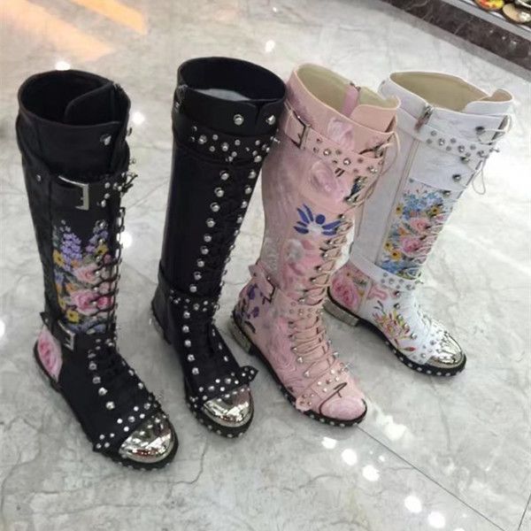 flower print boots