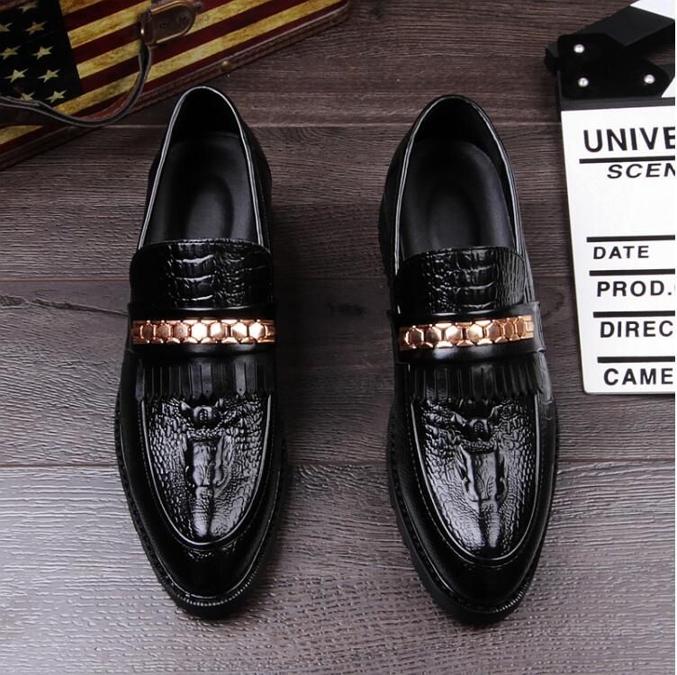 crocodile skin loafers mens