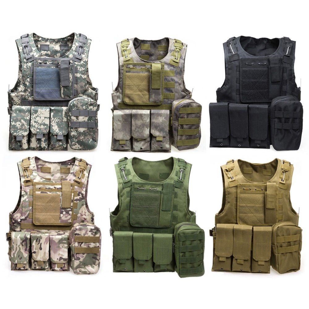 Will Outdoor Gilet Tactique CS Gilet De Protection sur Le Terrain Molle Cuirasse Gilet De Chasse en Plein Air Uniforme /équipement De Combat R/églable Gilet Unisexe