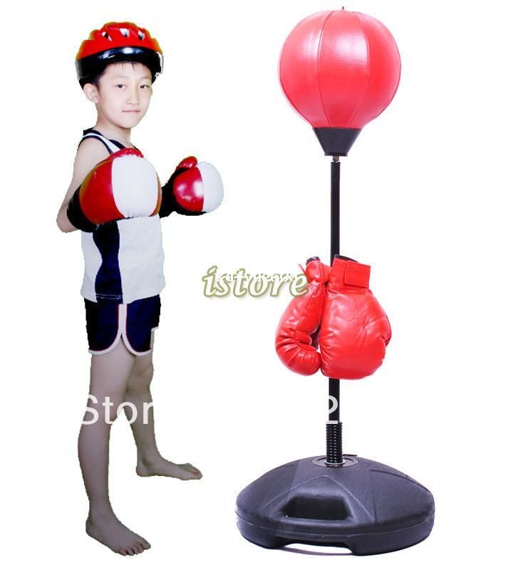 2020 Children Kids Fitness Standing Punching Boxing Bag Tumbler Agility Speed Ball Stand Boy ...