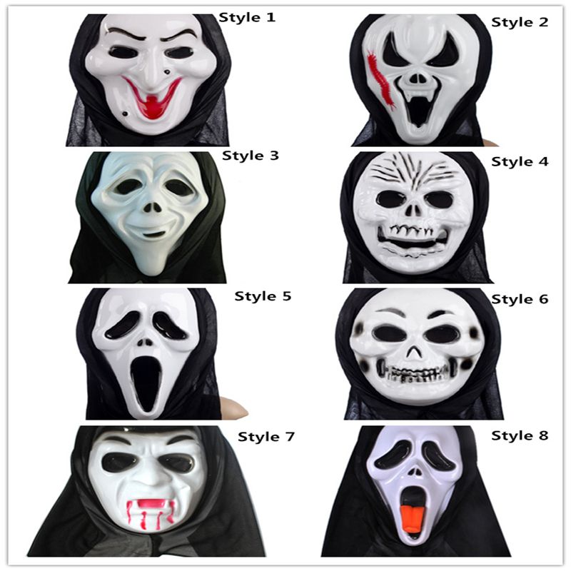 Halloween Yissma Halloween Masque Facial Masque dhorreur Squelette coiffures Effrayant Costume dhorreur Cosplay Accessoires fant/ôme Halloween pour Les Festivals en Plein air