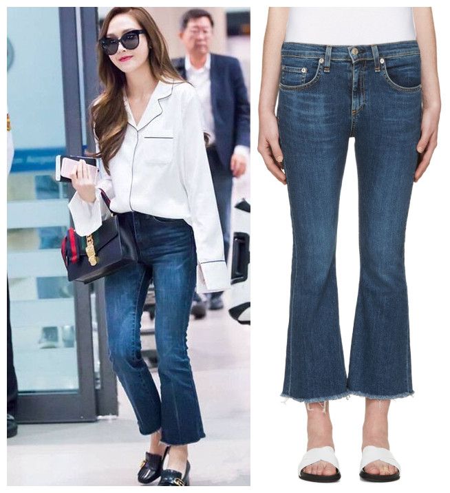 flare jean capris