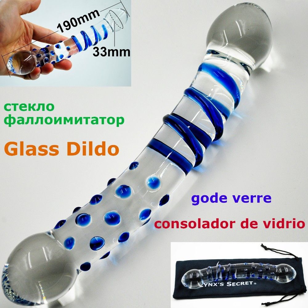 Double Ended Headed Pyrex Glass Dildo Cryst