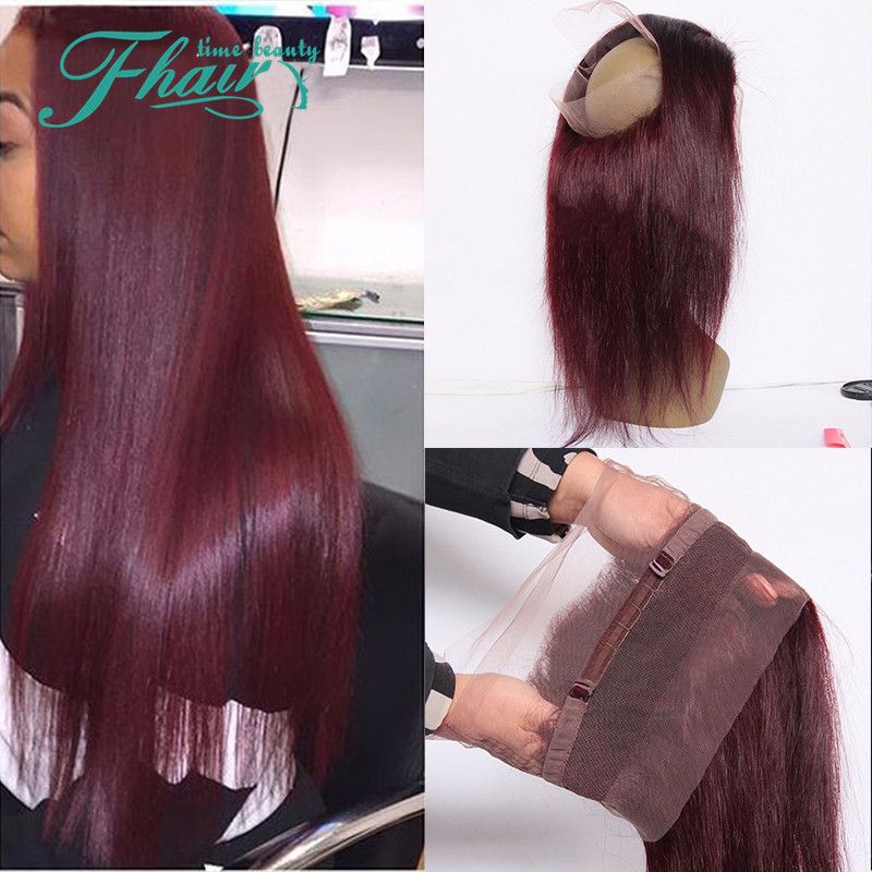360 Lace Band 100 Human Hair Free Middle 3 Way Part Lace Frontal