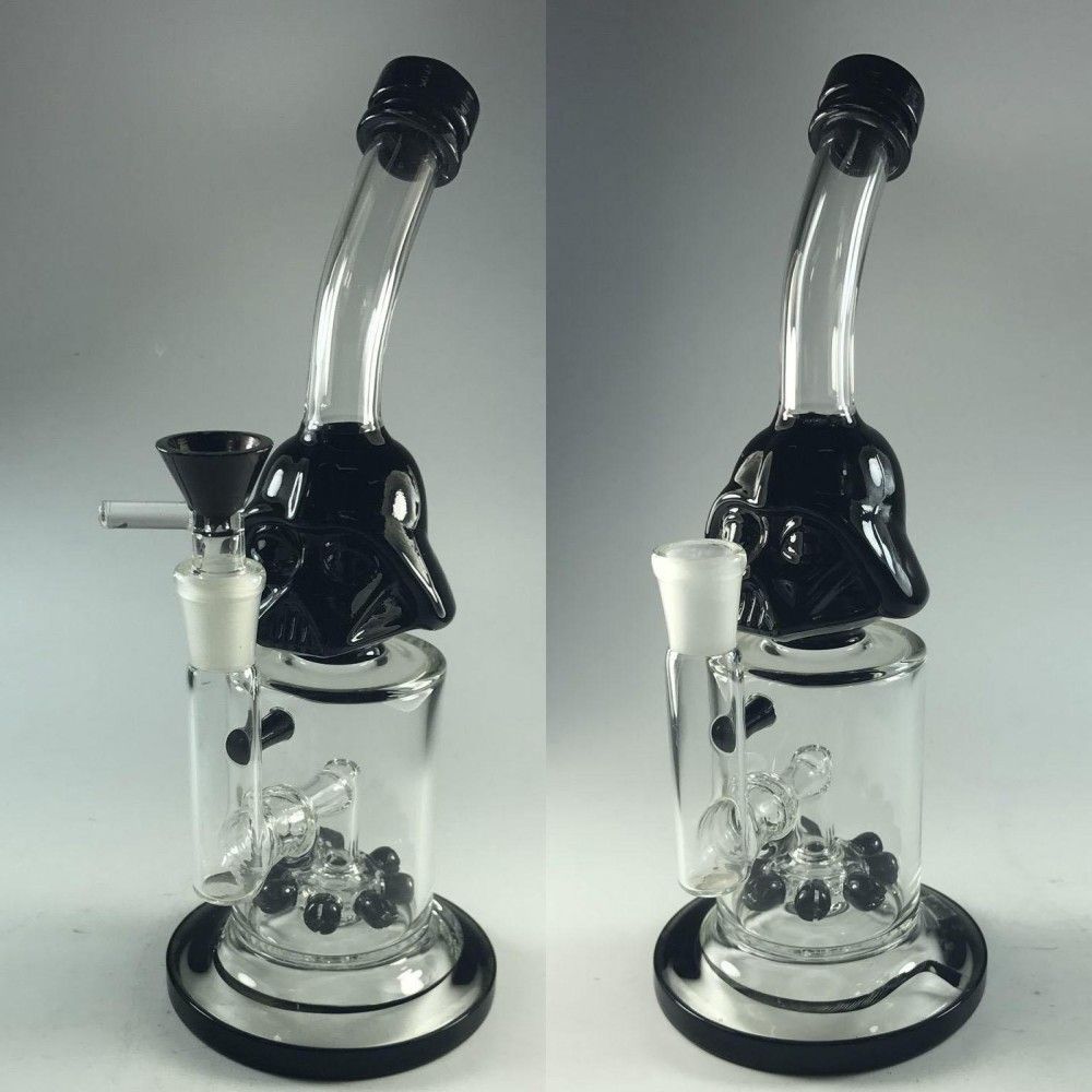 Black Thick And Clear Glass Bong 8 Percolato For Intense Diffusion Dab ...