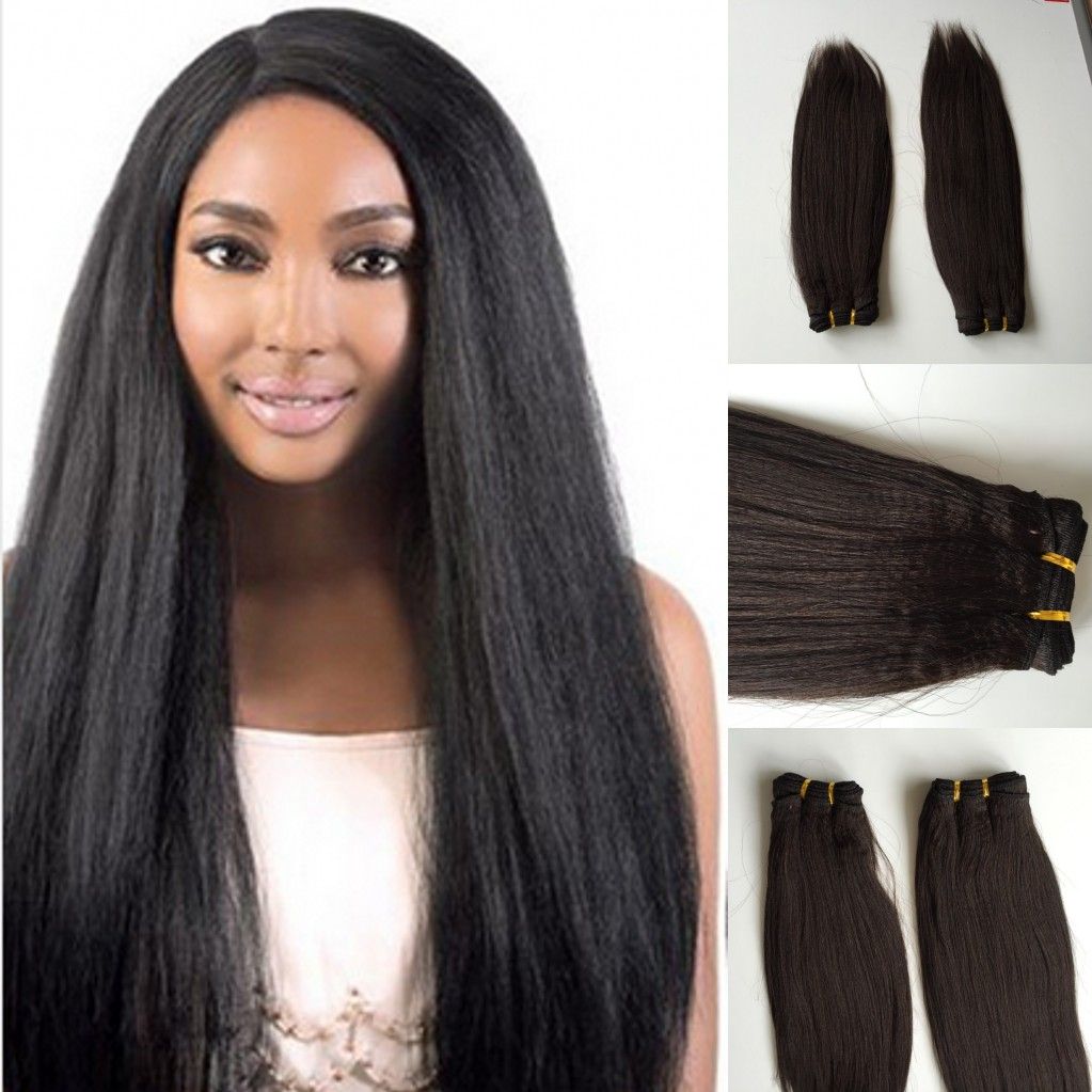 Malaysian Yaki Straight Hair Weave Coarse Yaki Hair Italian Yaki
