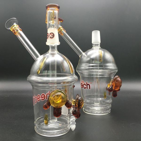Acheter Pistolet à Eau En écaille De Tortue De Haute Qualité En Verre 10mm 14mm 18mm Cheech Glass Cup Avec Deux Paires De Starbuck En Verre De Tortue