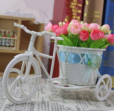 triciclo con flores